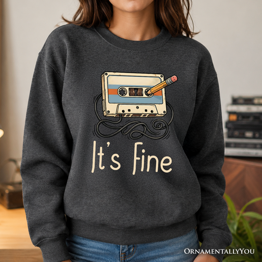 Retro Cassette Tape Sweatshirt, 90s Music Vibe Sweater