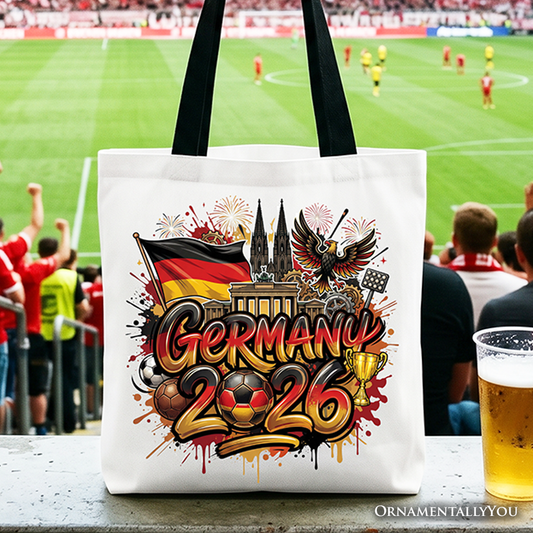 Germany 2026 Soccer Cup Global Championship Tote Bag, Fans Football Gift Shopper