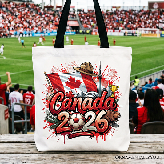 Canada 2026 Soccer Cup Global Championship Tote Bag, Fans Football Gift Shopper