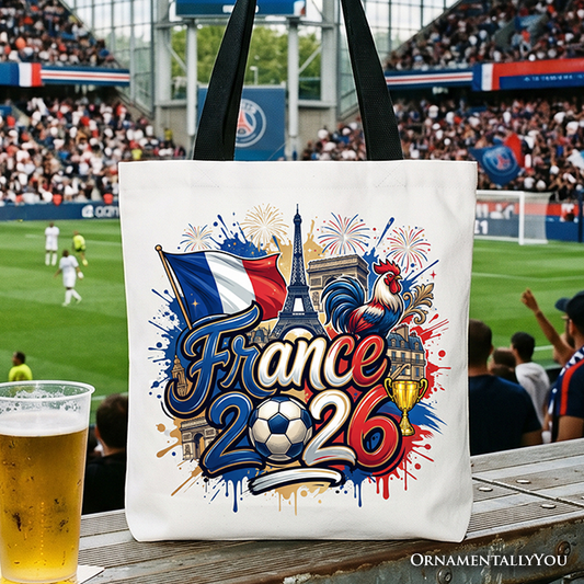 France 2026 Soccer Cup Global Championship Tote Bag, Fans Football Gift Shopper