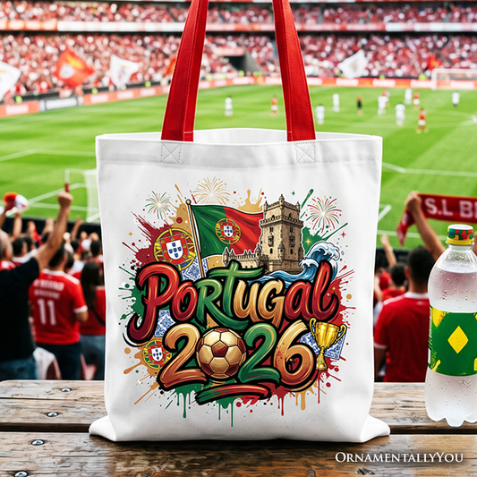 Portugal 2026 Soccer Cup Global Championship Tote Bag, Fans Football Gift Shopper