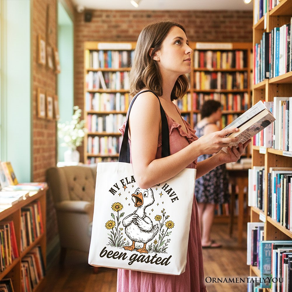 My Flabbers Have Been Gasted Goose Tote Bag, Gift Shopper for Humorous Women