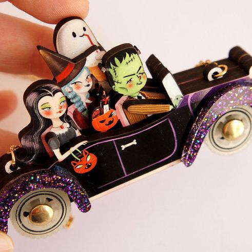 Frankenstein’s Car Brooch by Laliblue