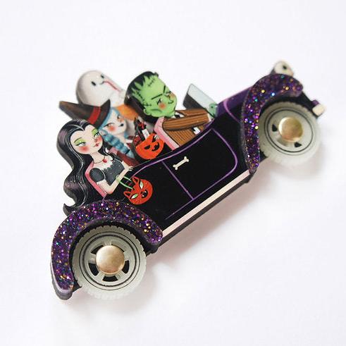 Frankenstein’s Car Brooch by Laliblue