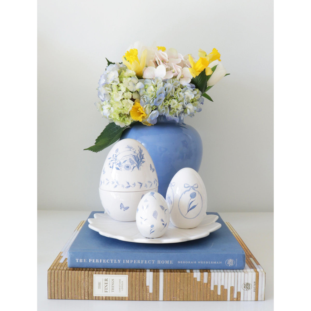 French Blue Ginger Jars