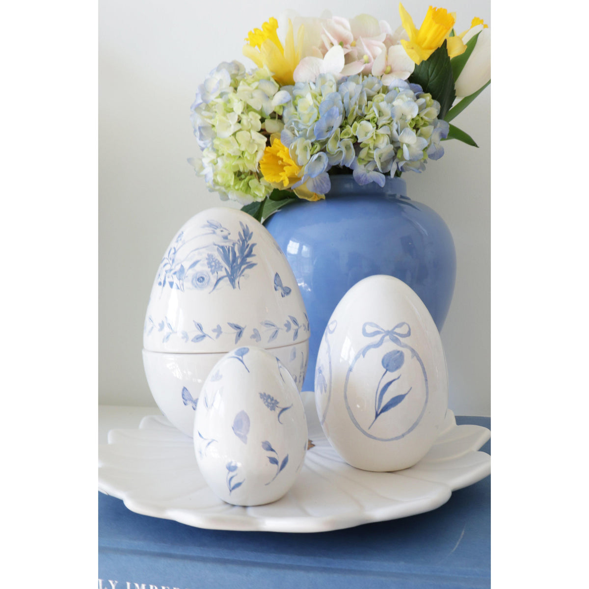 French Blue Ginger Jars