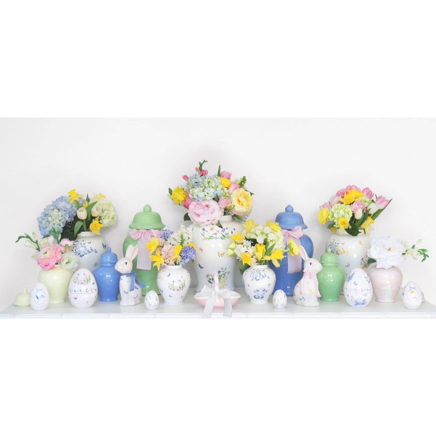 French Blue Ginger Jars