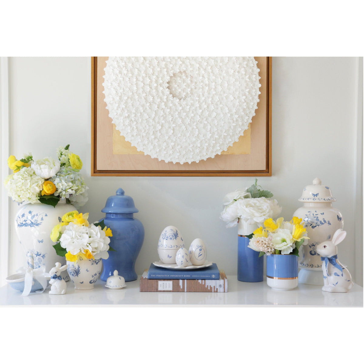 French Blue Ginger Jars