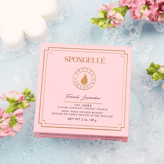 a pink box with flowers on it