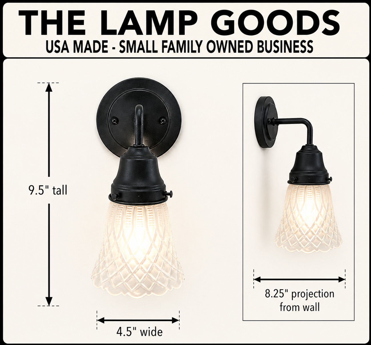 Frosted Diamond Quilted Glass Wall Sconce