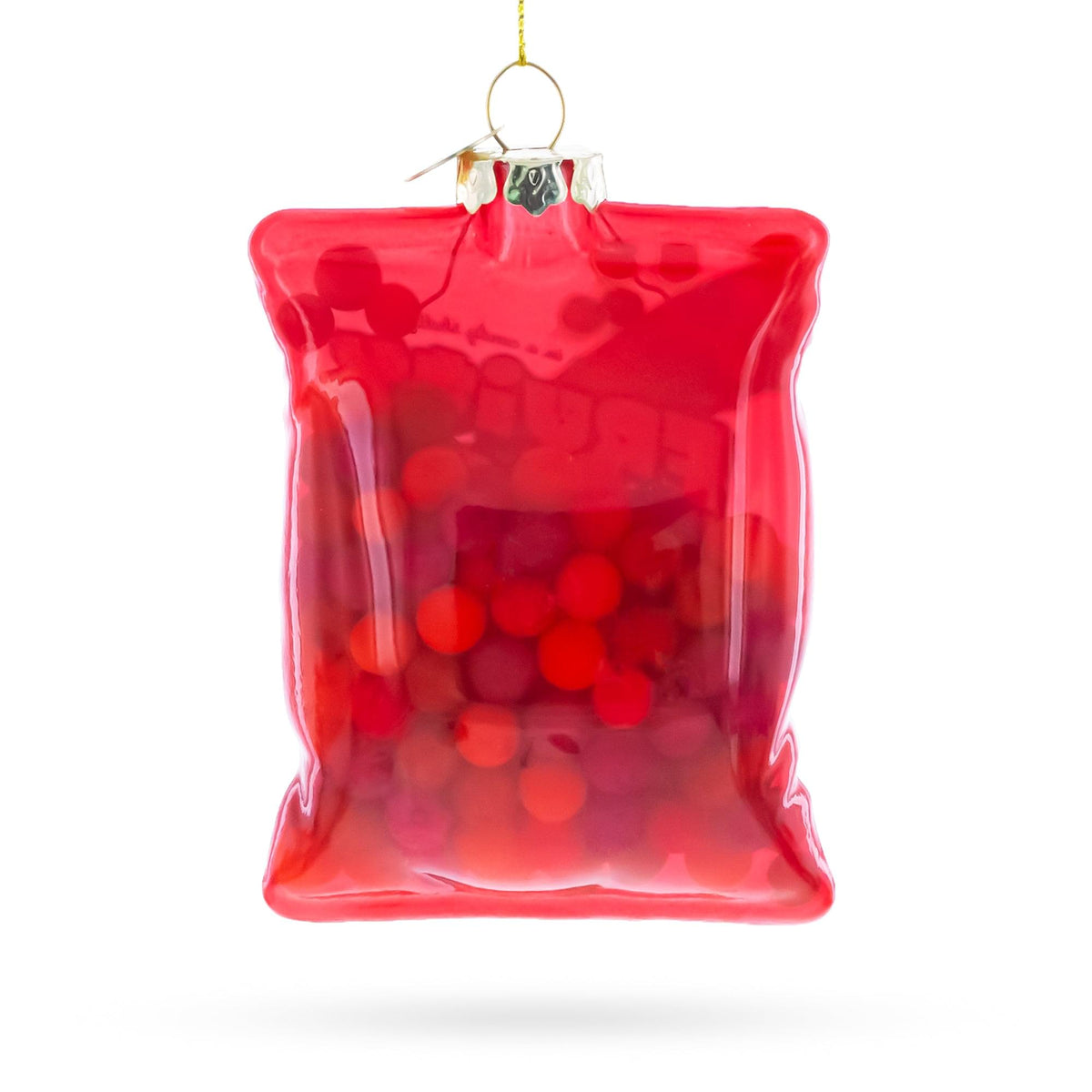 Fruity Chews Bag with Multicolor Candy Glass Christmas Ornament