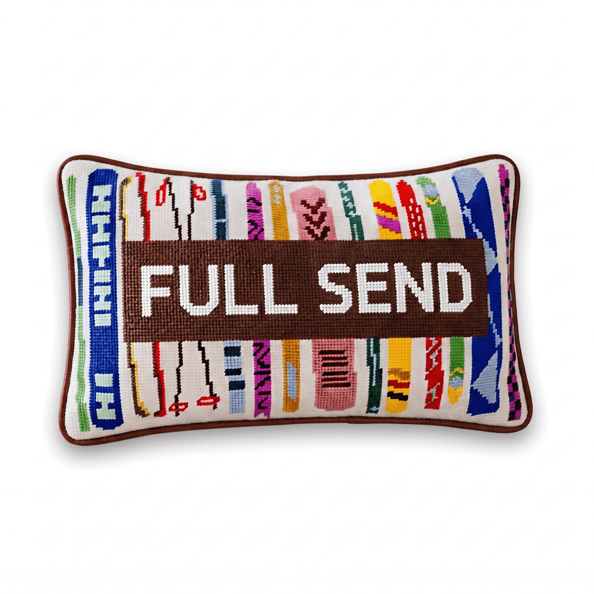 Full Send Needlepoint Pillow
