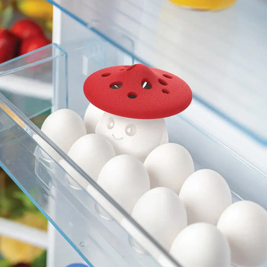 a group of eggs in a fridge