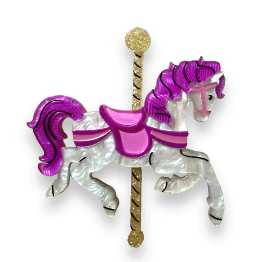 a horse on a carousel