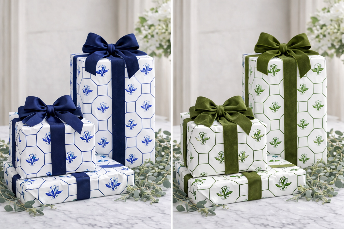 Reversible Lily of the Valley Gift Wrap