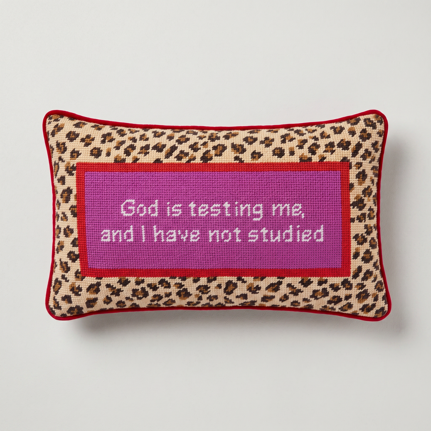 God Testing Me Needlepoint Pillow