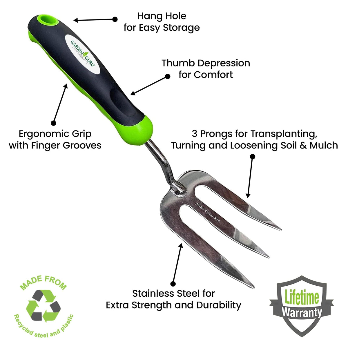 Garden Hand Fork Weeder Tool