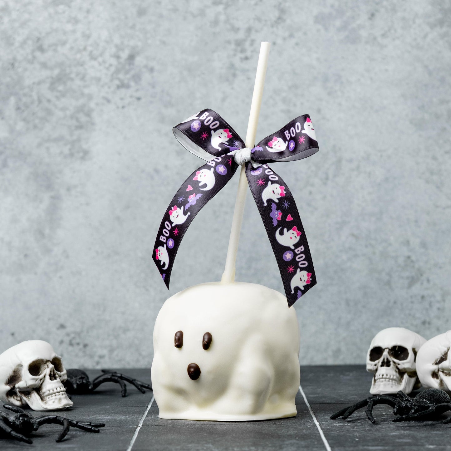 Ghost Chocolate Caramel Apple