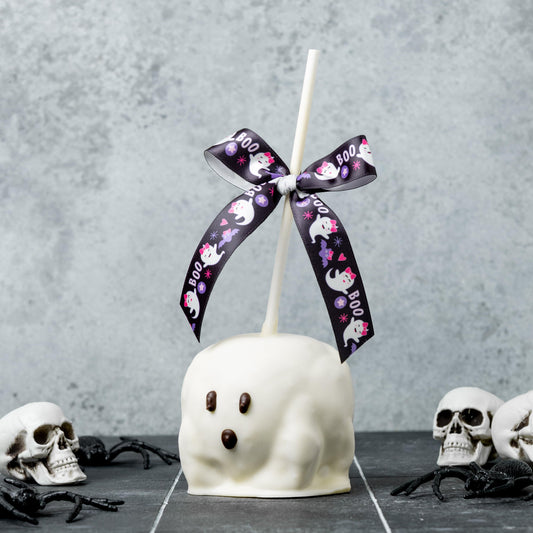 Ghost Chocolate Caramel Apple