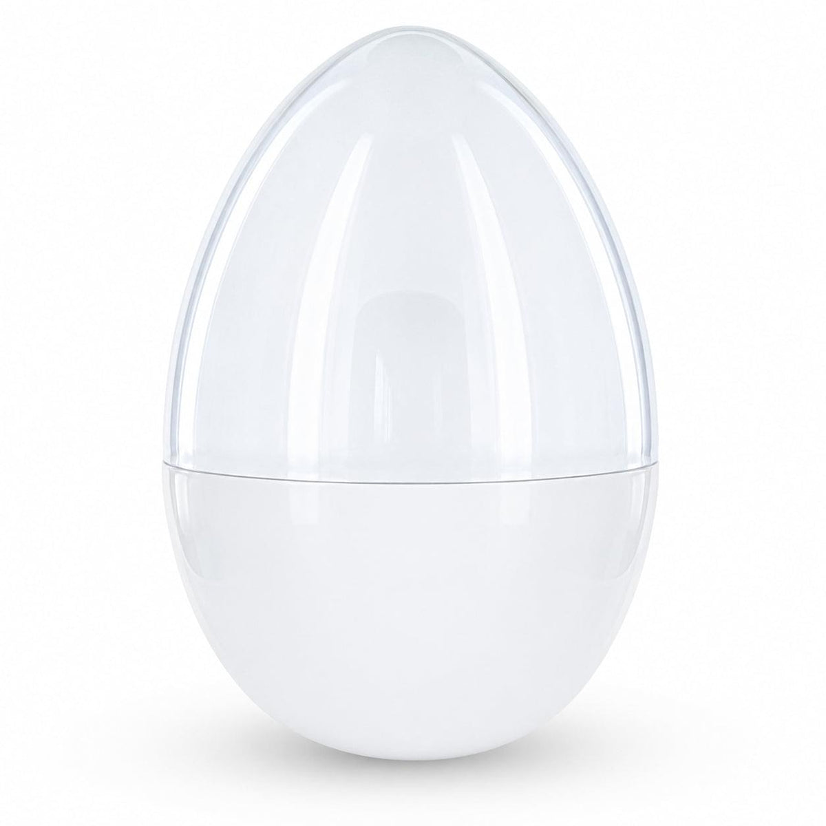Giant Extra Large White Plastic Easter Egg Two Tones 12 Inches