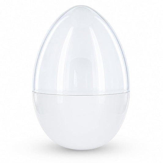 Giant Extra Large White Plastic Easter Egg Two Tones 12 Inches