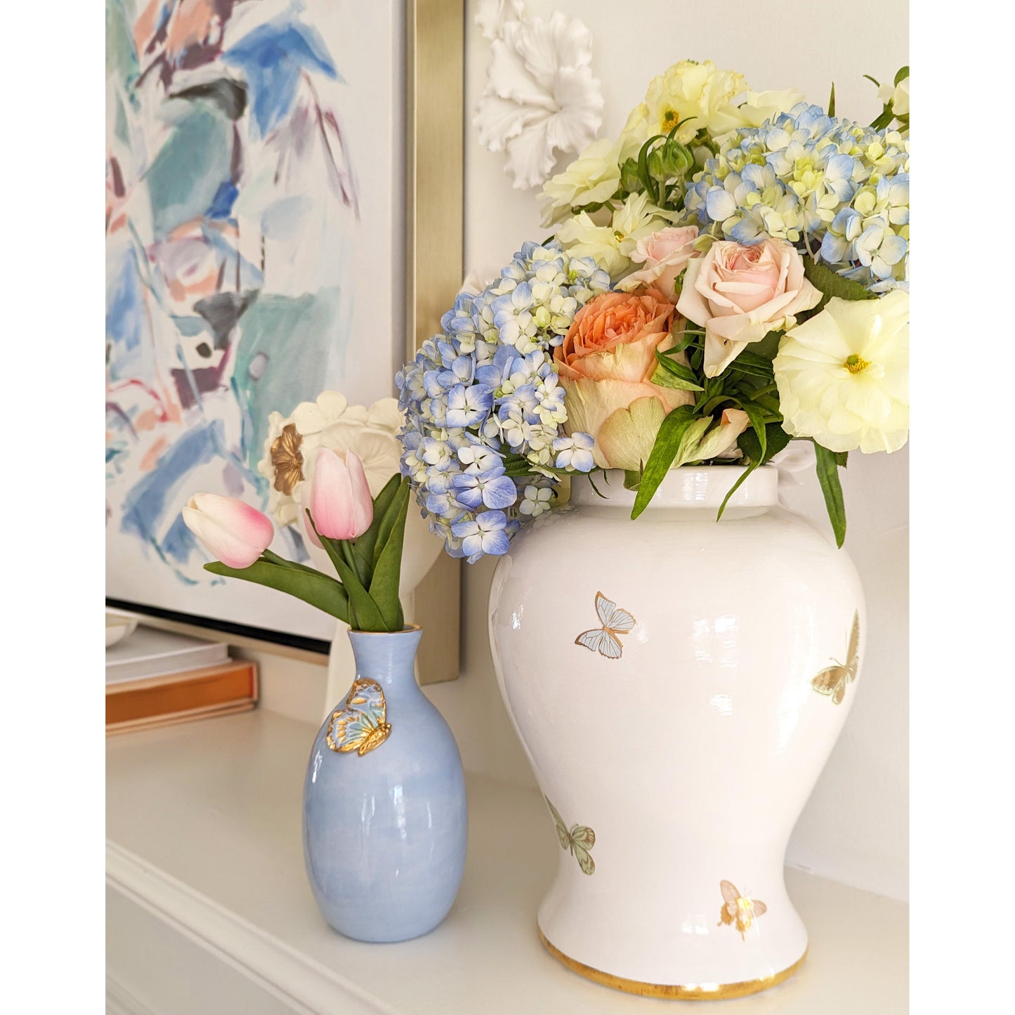 Gilded Butterflies Ginger Jars