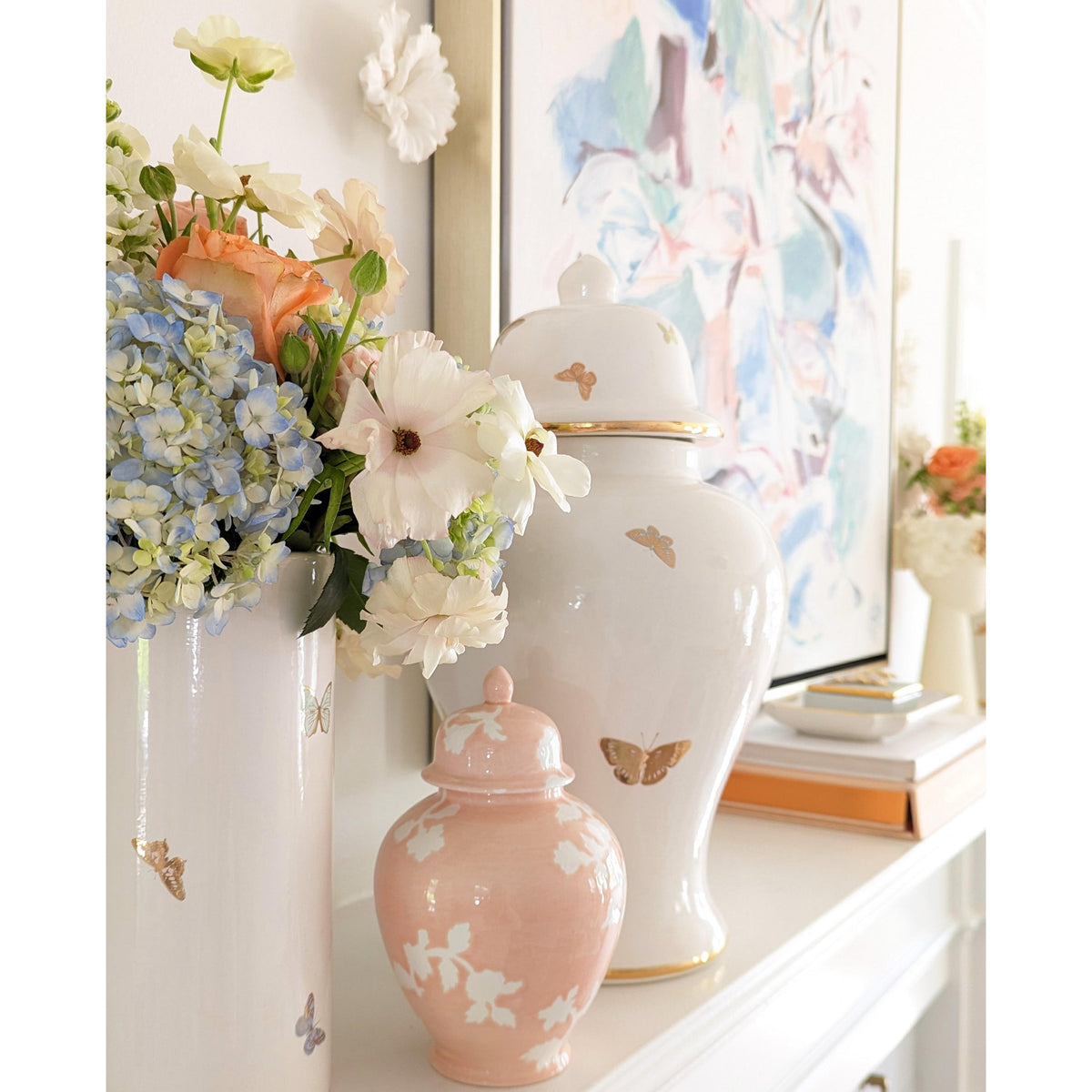 Gilded Butterflies Ginger Jars