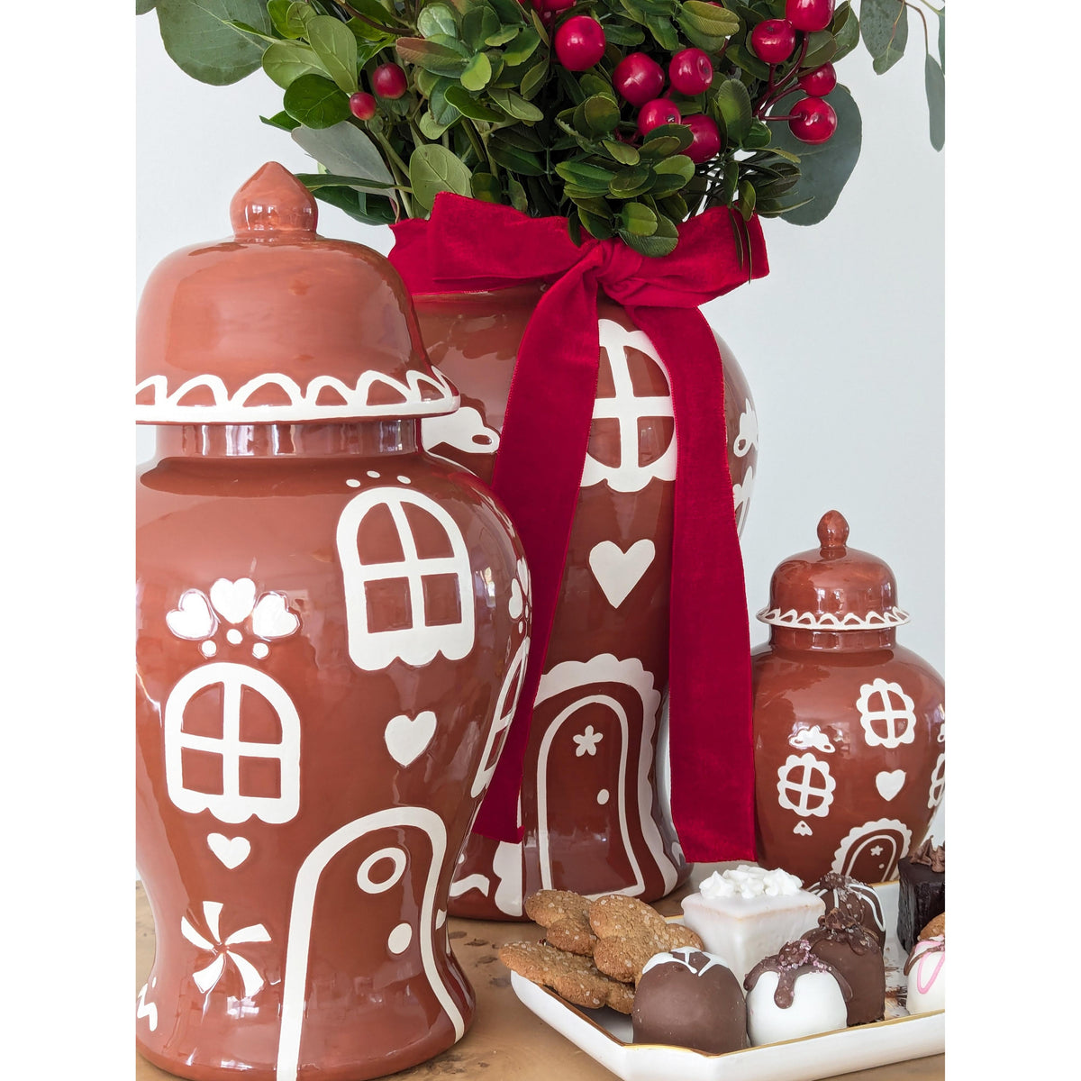 Gingerbread House Ginger Jars