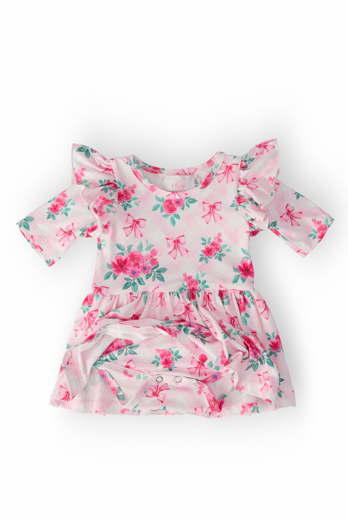 a pink dress with flowers on it