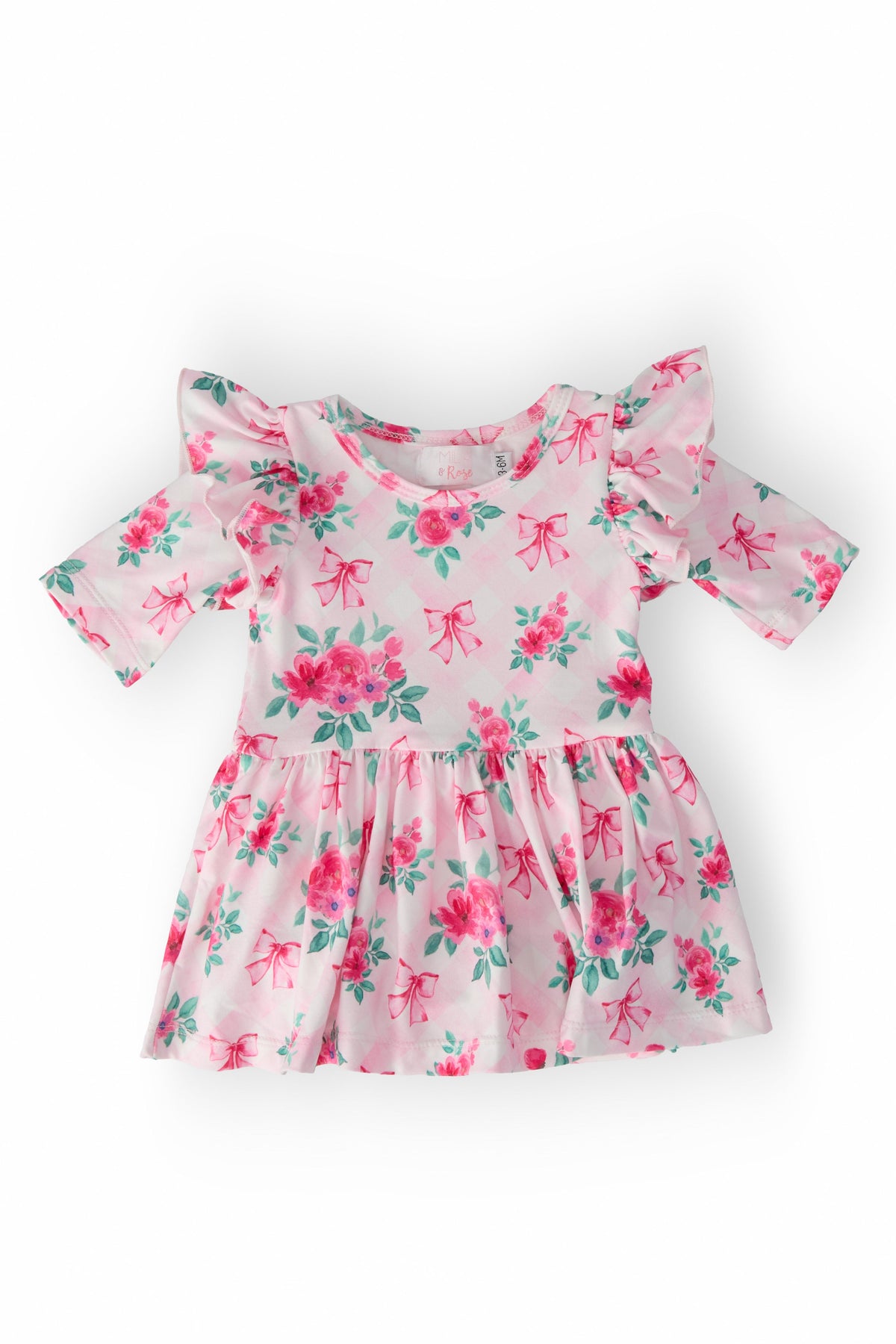 a pink dress with flowers on it