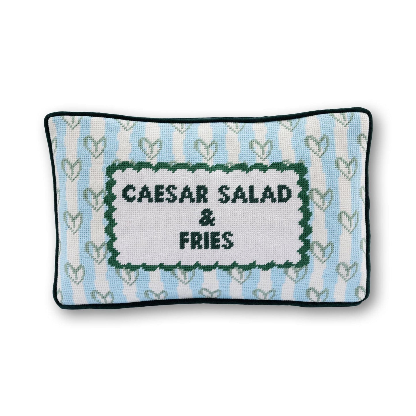 Girl Dinner Needlepoint Pillow