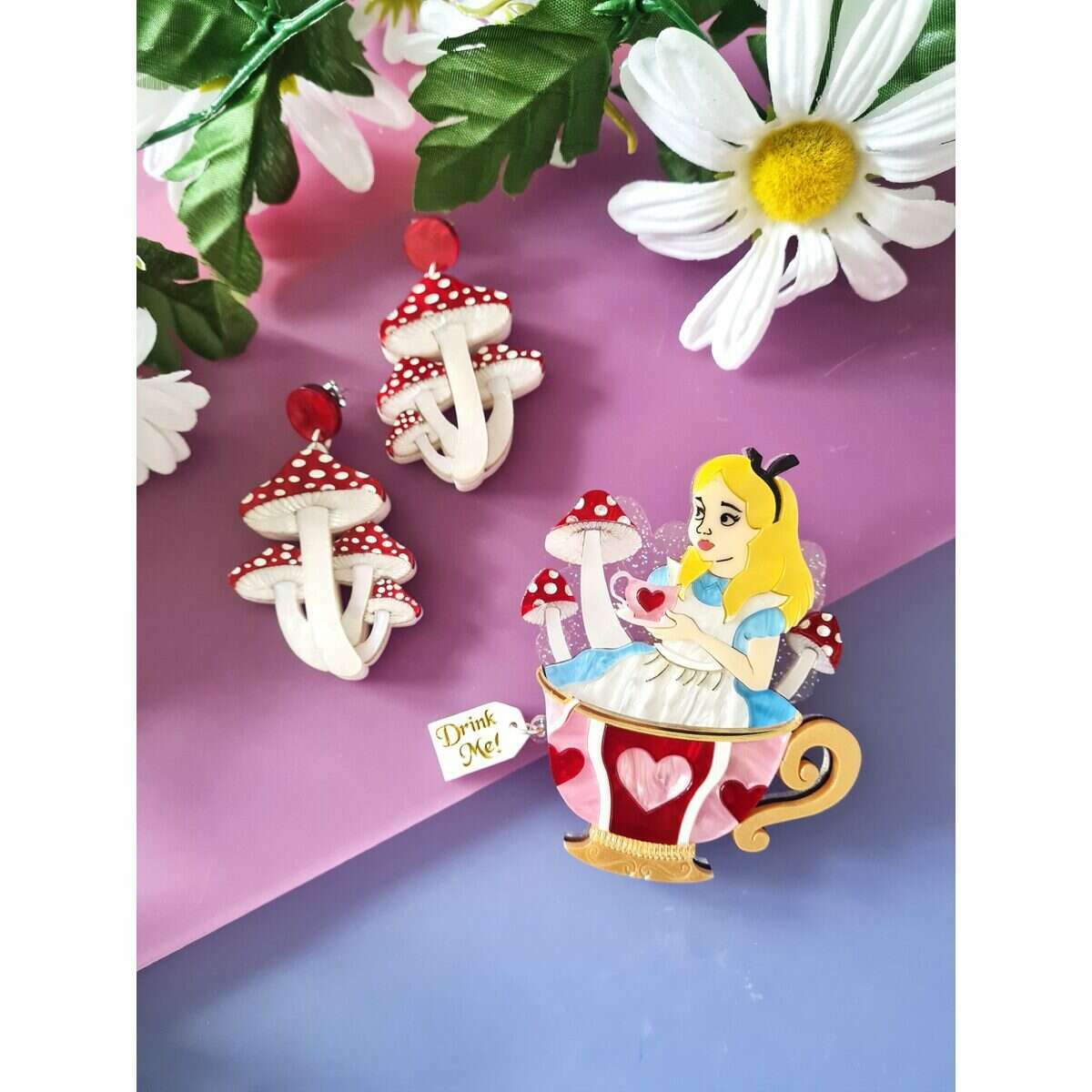 Girl in a Teacup Brooch by Cherryloco