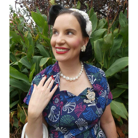 a woman in a dress
