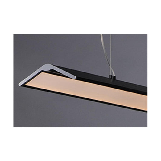 a rectangular light fixture with a black frame