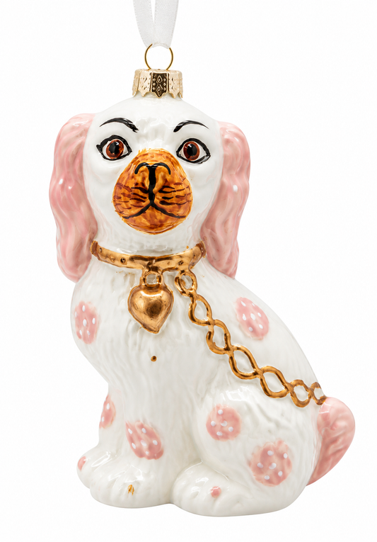 Box of 4 Pink Staffordshire Dog Gift Topper