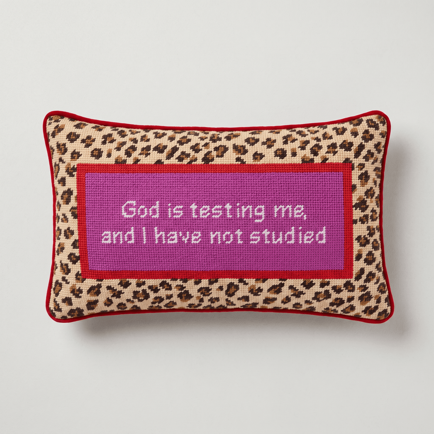 God Testing Me Needlepoint Pillow