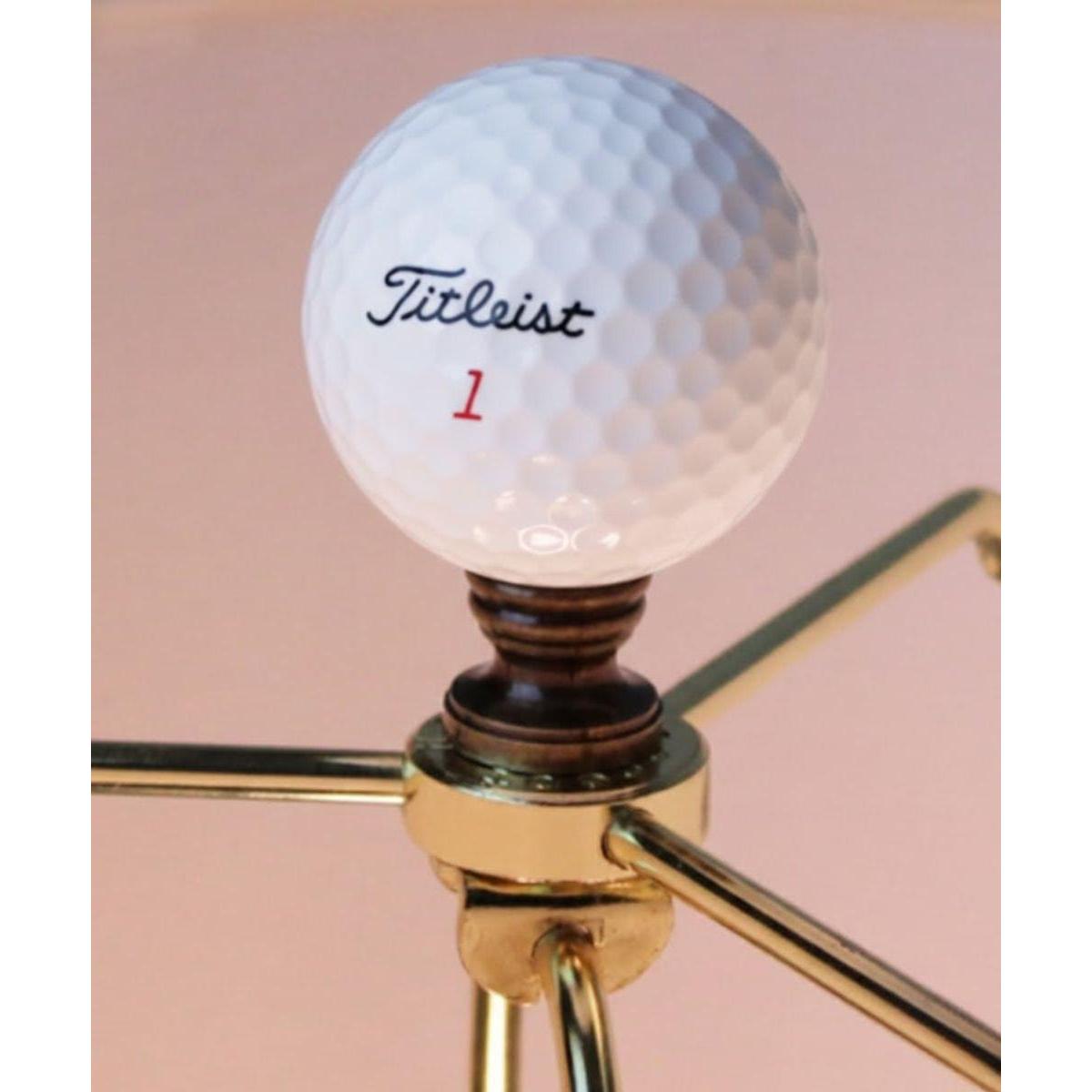 Golf Ball Lamp Finial, White, 2.25"h