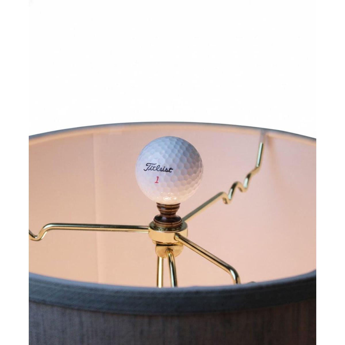 Golf Ball Lamp Finial, White, 2.25"h