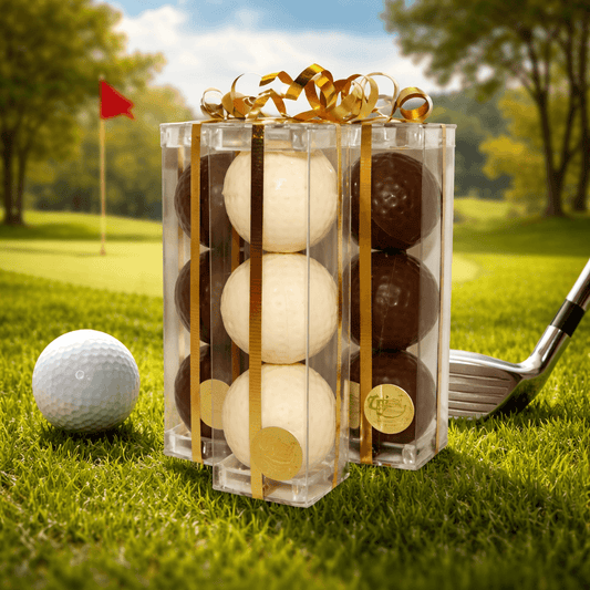 a golf balls in a clear container