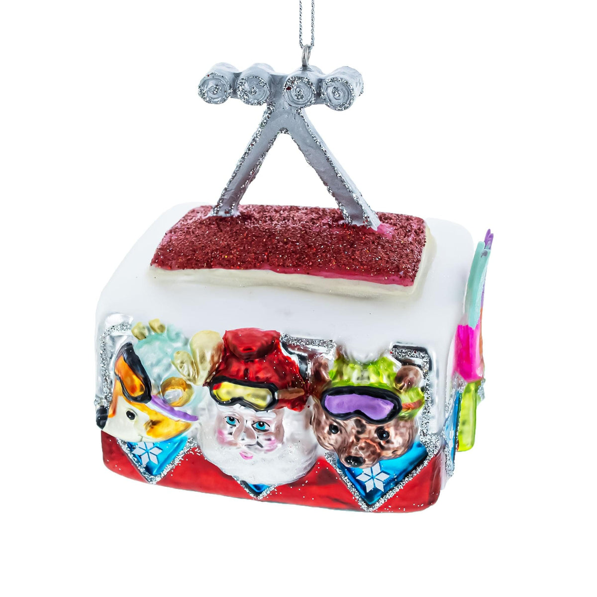 a christmas ornament with a picture of santa claus