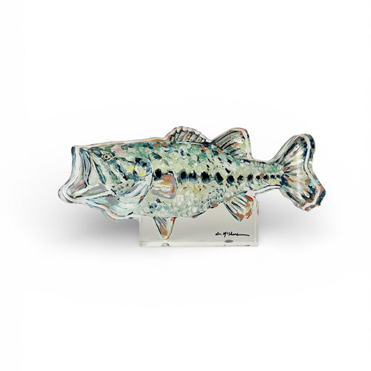 Gone Fishin Bass Acrylic Tabletop Art