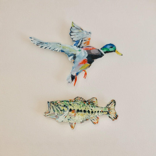 Gone Fishin' Bass Acrylic Wall Contour