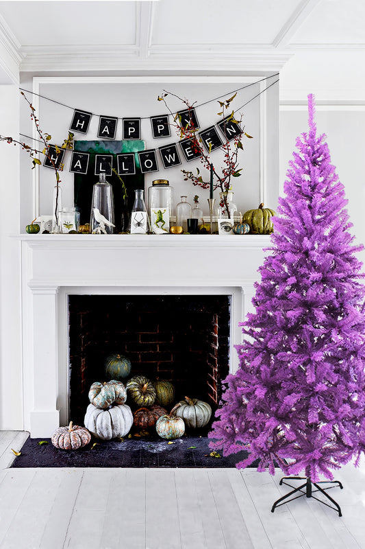 Purple Canadian Pine Halloween Christmas Tree