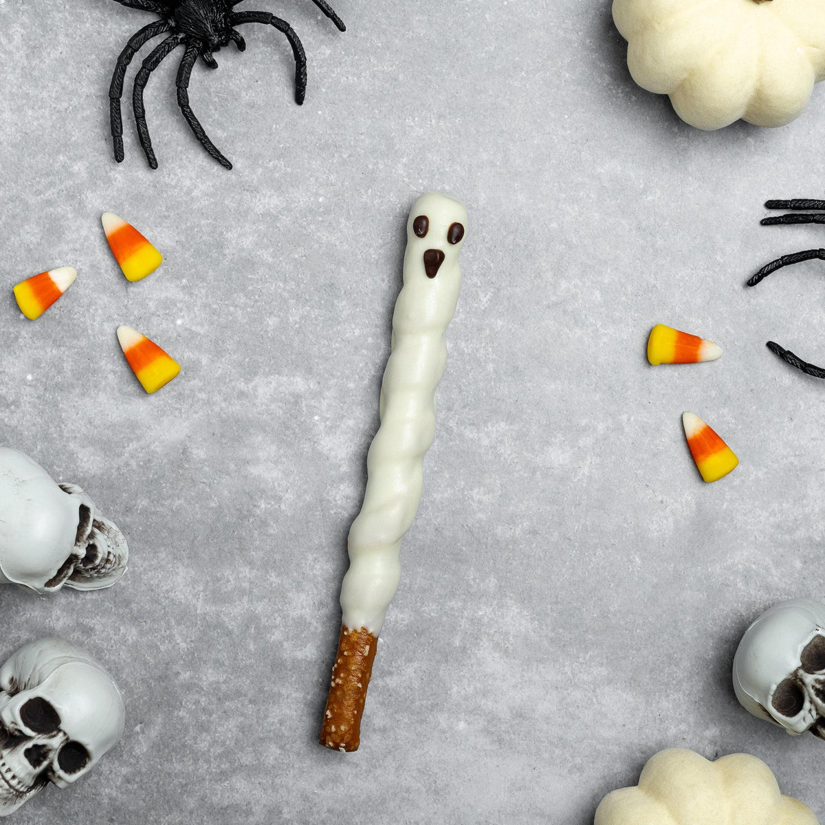 Halloween Caramel Chocolate Pretzel Rod