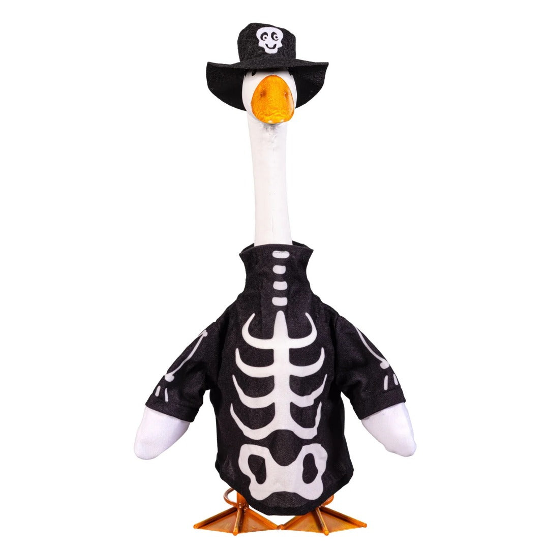 Halloween Glow-in-the-Dark Skeleton Porch Goose Outfit