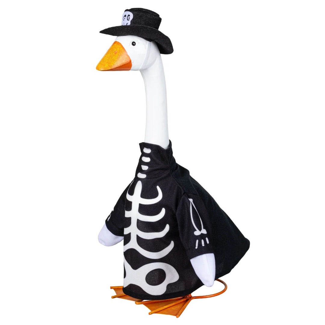 Halloween Glow-in-the-Dark Skeleton Porch Goose Outfit