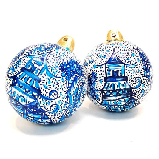 Hand-painted Chinoiserie Christmas Ornaments | JOSIL Paperie
