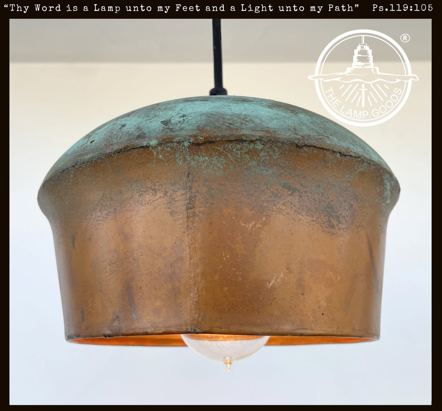 Handcrafted Copper Pendant Light | 8.5" | Farmhouse Kitchen Pendant