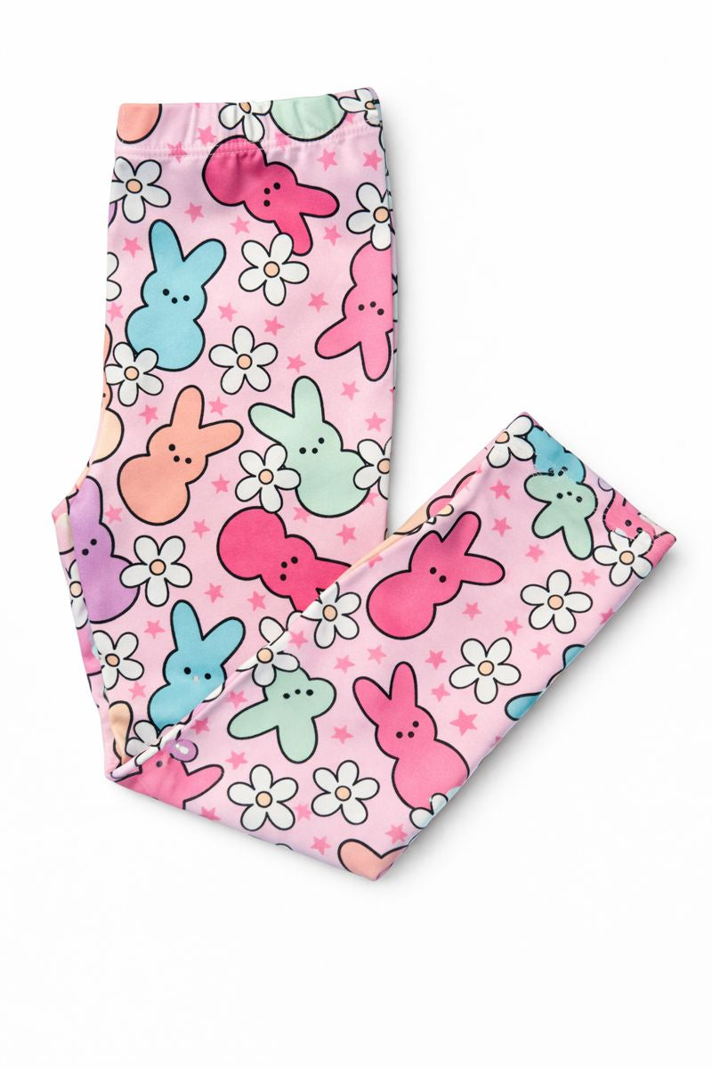 a pair of pants with bunny designs