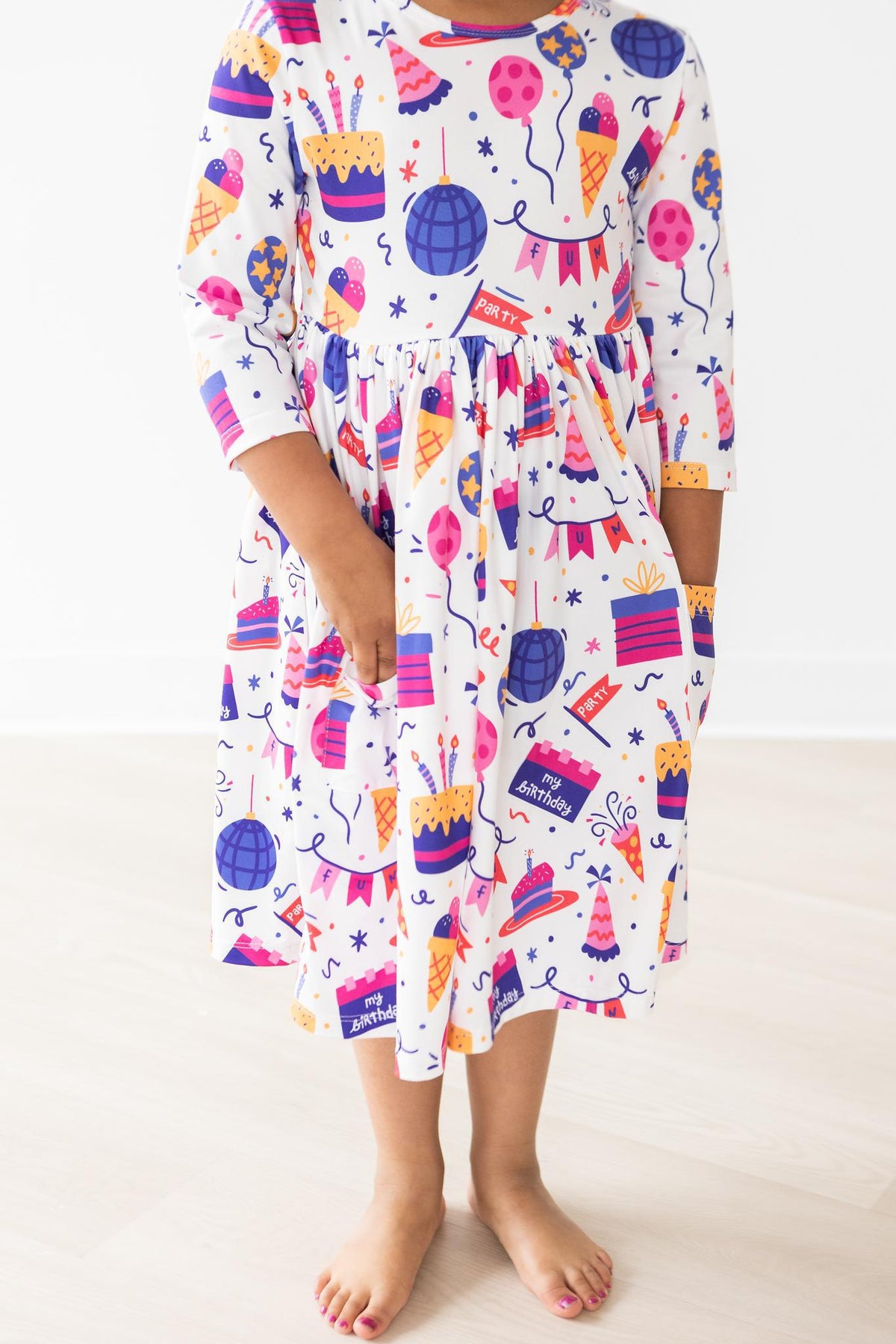 a girl wearing a dress